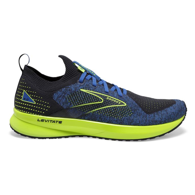 Brooks LEVITATE STEALTHFIT 5 Energy Return Road Running Shoes Mens Outlet - India Ink/Blue/Nightlife